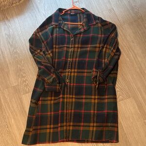 🍁🧥 Nasty Gal Plaid Flannel Shirt Dress – Cozy Fall Classic 🍁🧥